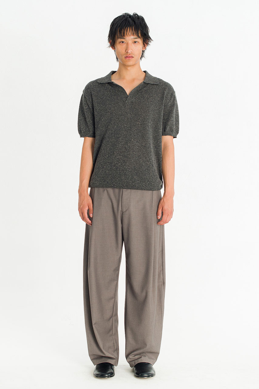 Menswear | Marl Polo Knit, Charcoal