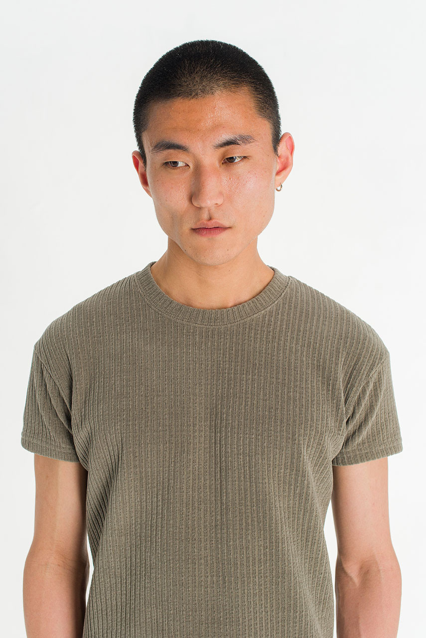 Menswear | Tonal Sheen Tee, Grey