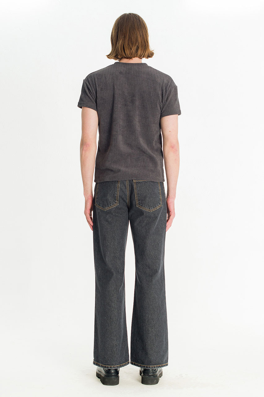 Menswear | Tonal Sheen Tee, Charcoal