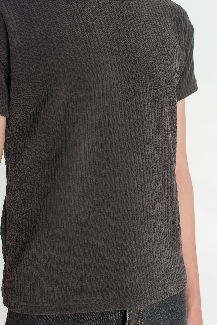Menswear | Tonal Sheen Tee, Charcoal
