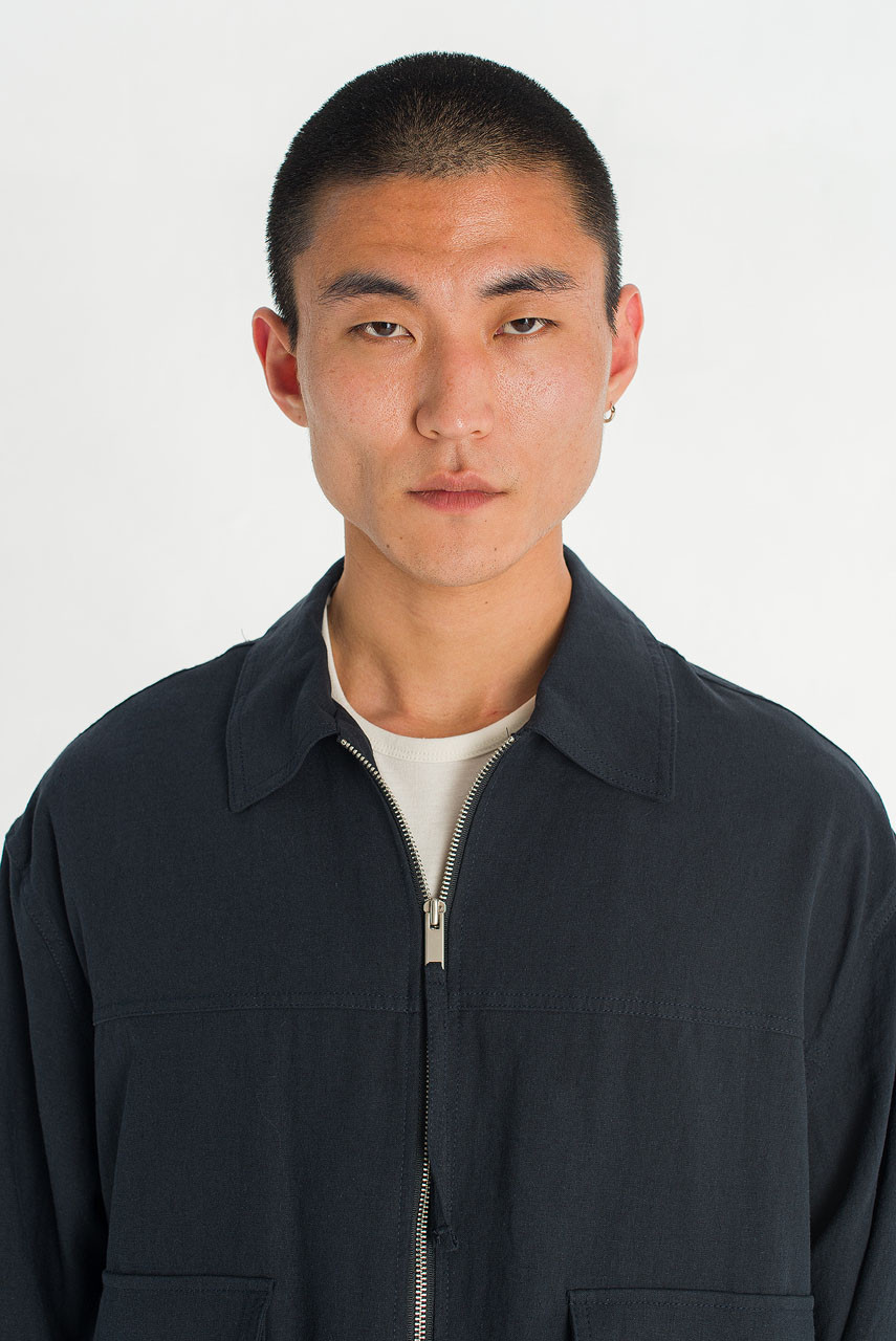Menswear | Linen Blouson, Charcoal