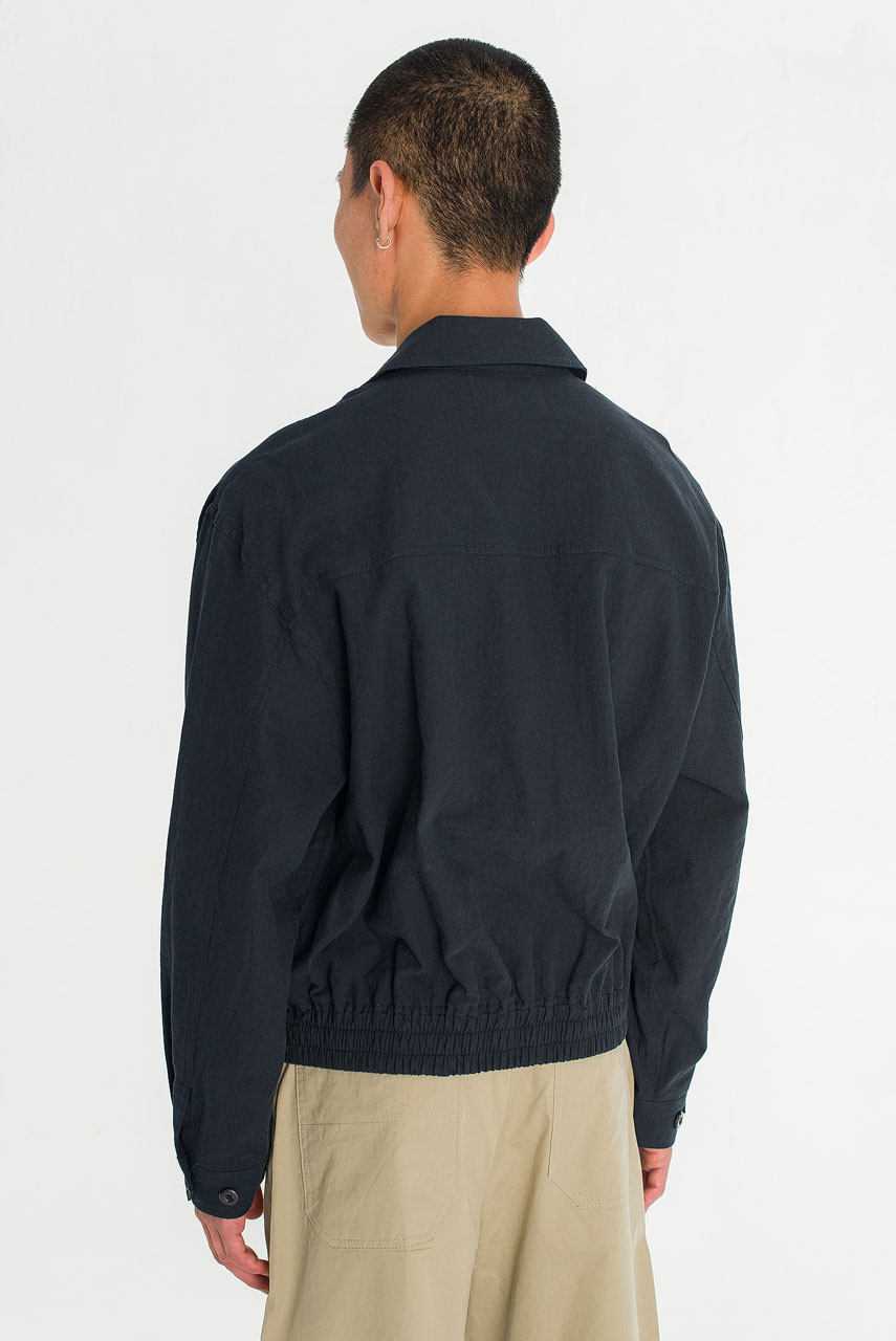 Menswear | Linen Blouson, Charcoal