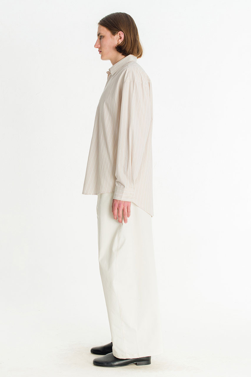 Menswear | Broad Stripe Shirt, Beige
