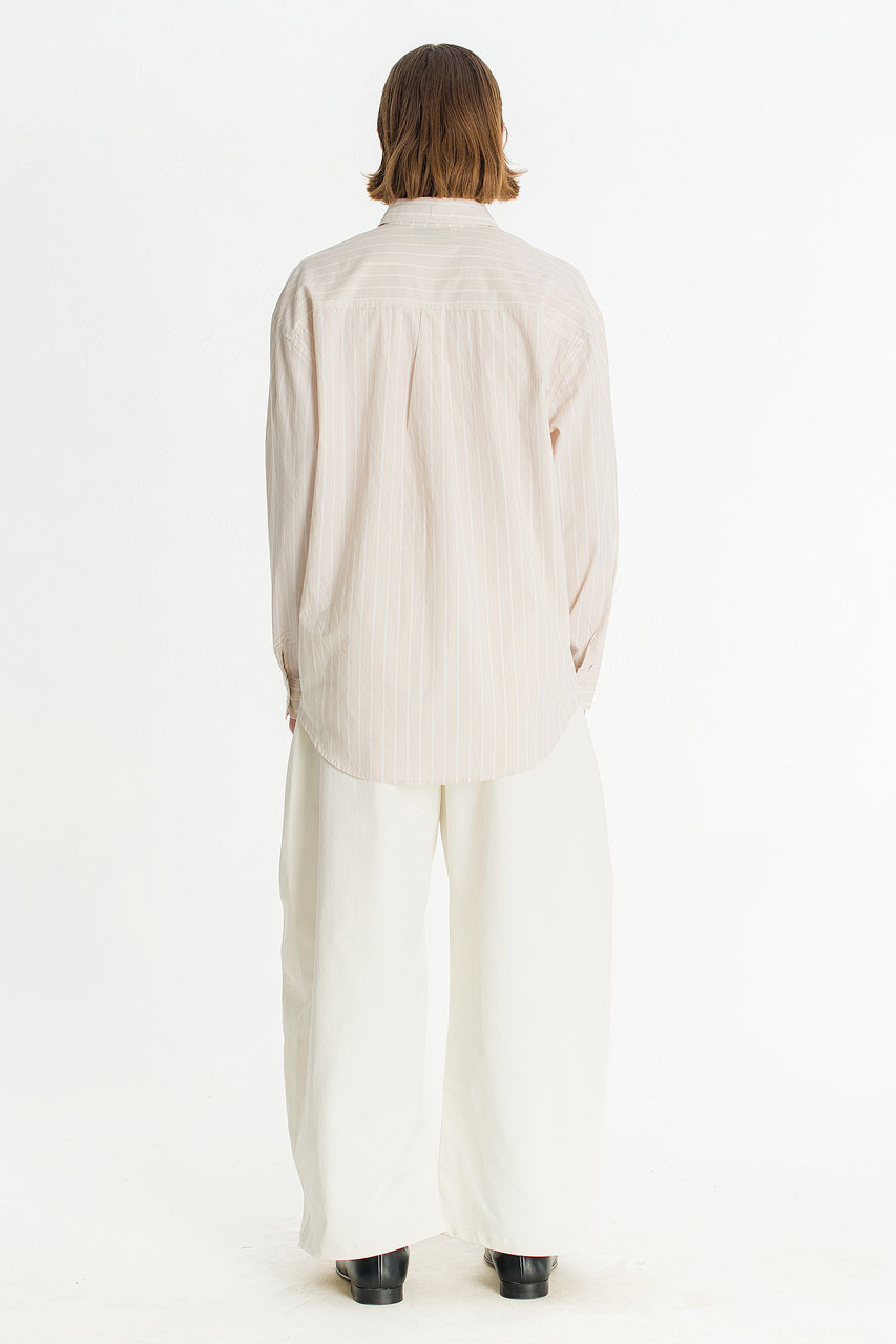 Menswear | Broad Stripe Shirt, Beige