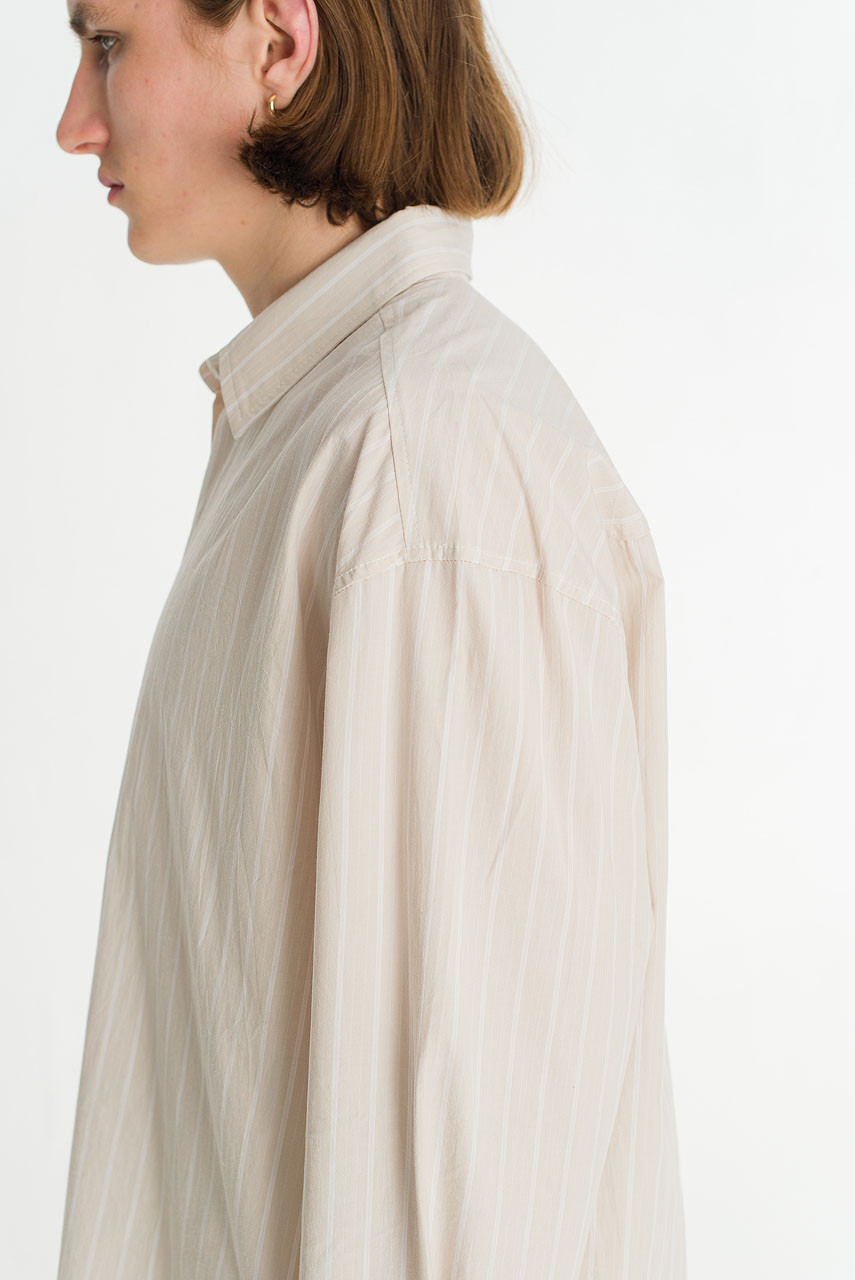 Menswear | Broad Stripe Shirt, Beige