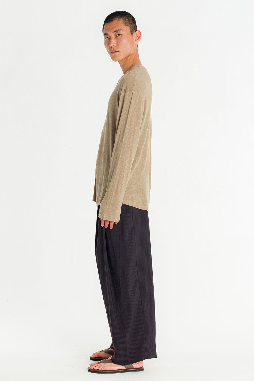 Menswear | Slub Cardi Tee, Beige