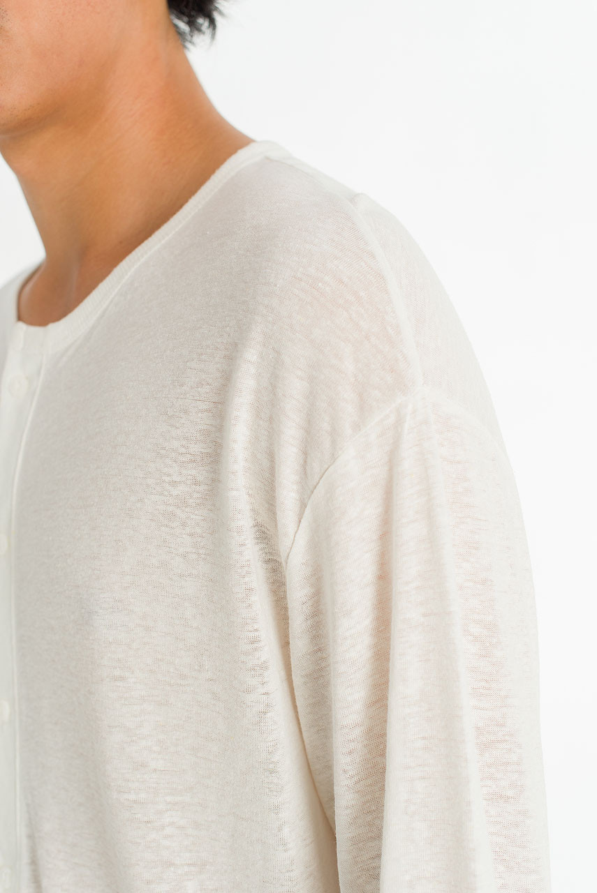 Menswear | Slub Cardi Tee, Ivory