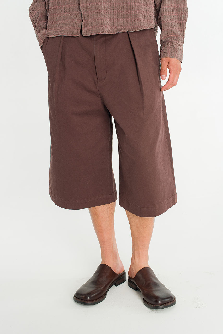 Menswear | Twill Bermuda Shorts, Brown