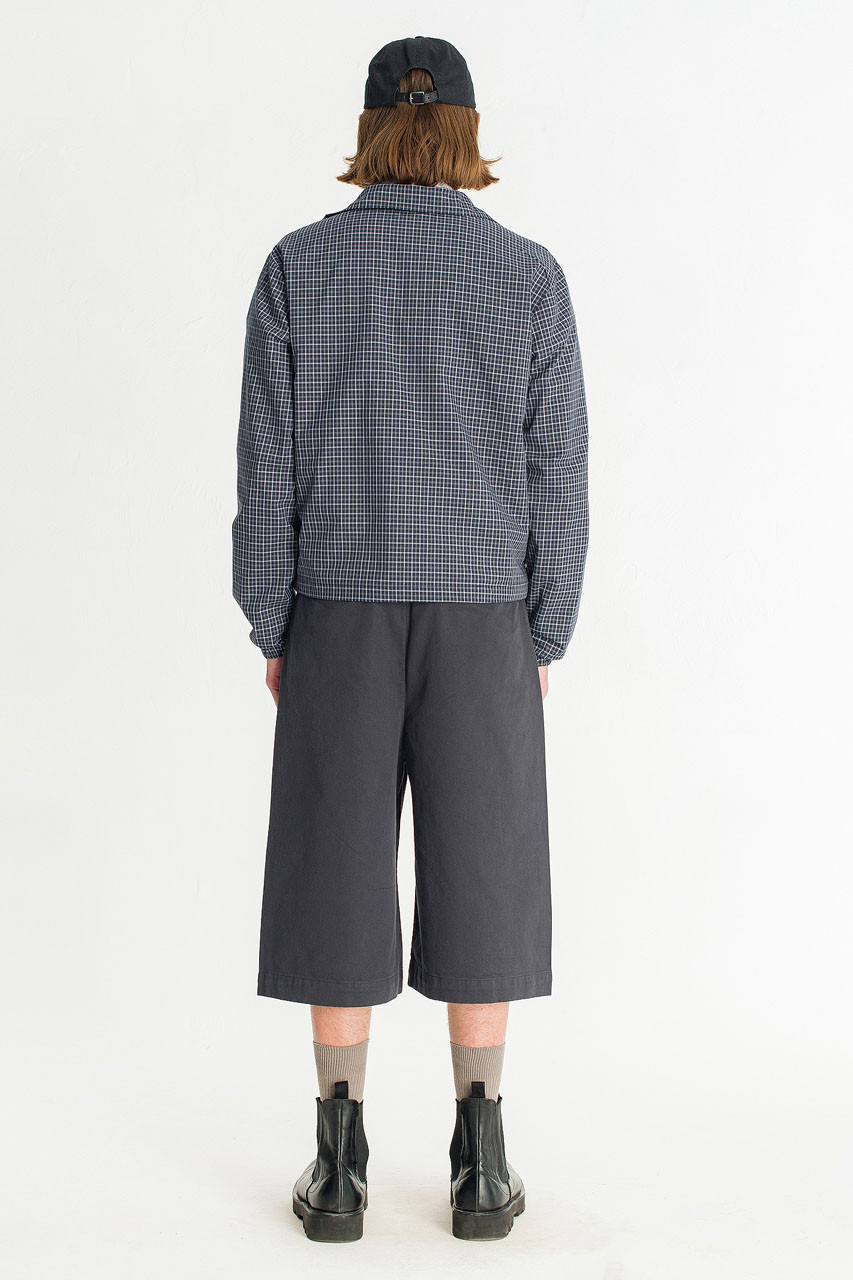 Menswear | Check Funnel Jacket, Navy