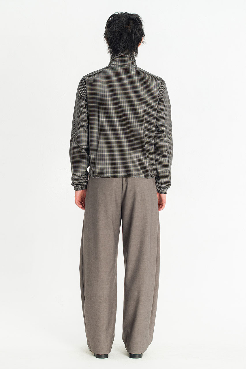 Menswear | Check Funnel Jacket, Black