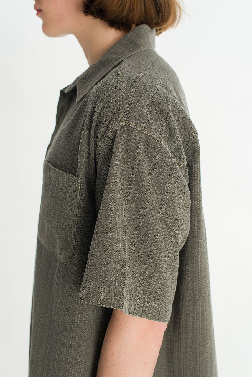 Menswear | Dobby Crop Shirt, Khaki