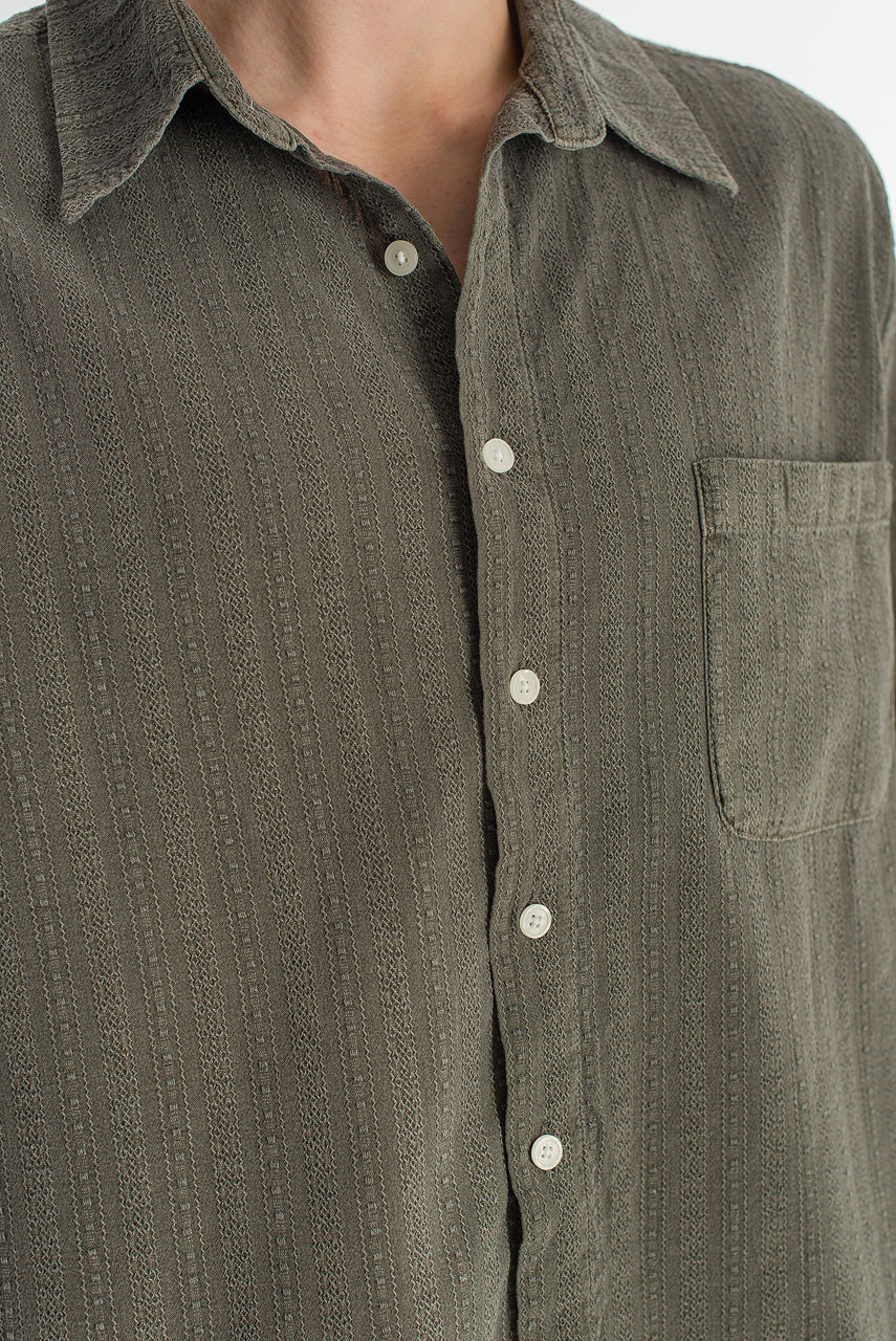 Menswear | Dobby Crop Shirt, Khaki