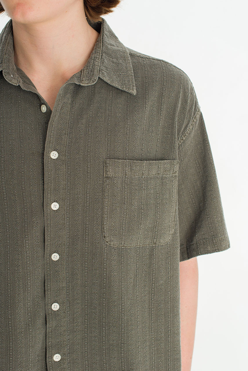 Menswear | Dobby Crop Shirt, Khaki