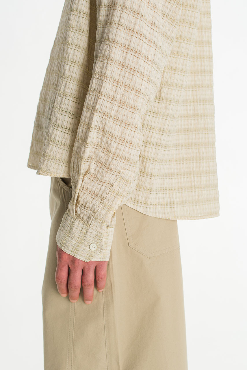 Menswear | Slubbed Check Shirt, Oat