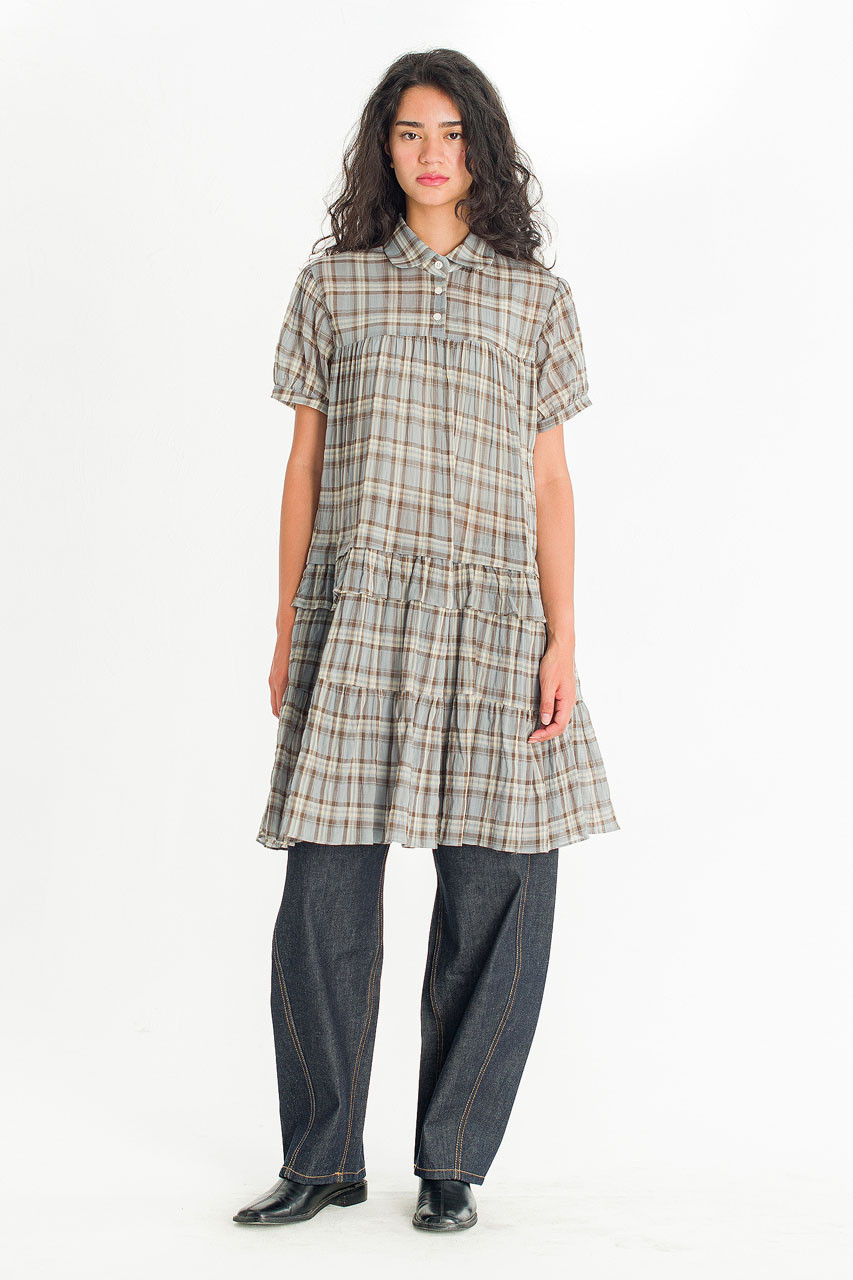 Aoi Check Dress, Beige