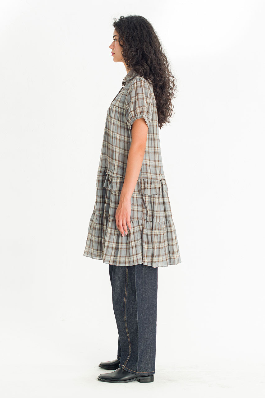 Aoi Check Dress, Beige