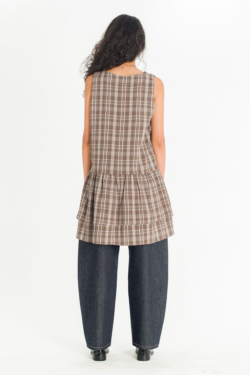 Fayline Check Tunic, Khaki