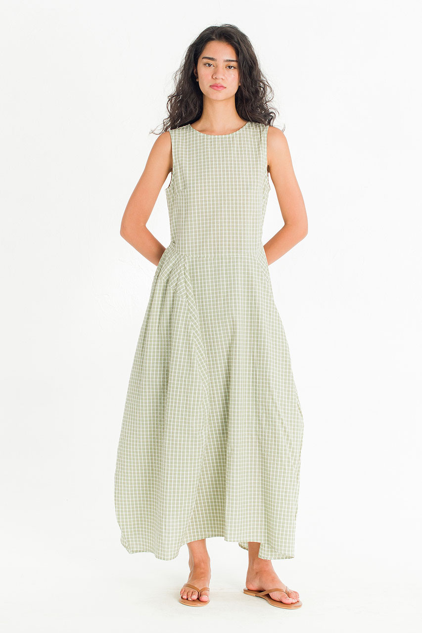 Mia Check Pumpkin Dress, Green