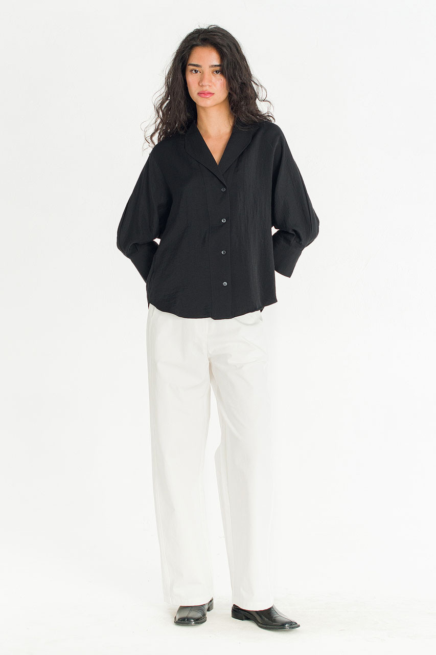 Glow Collar Blouse, Black