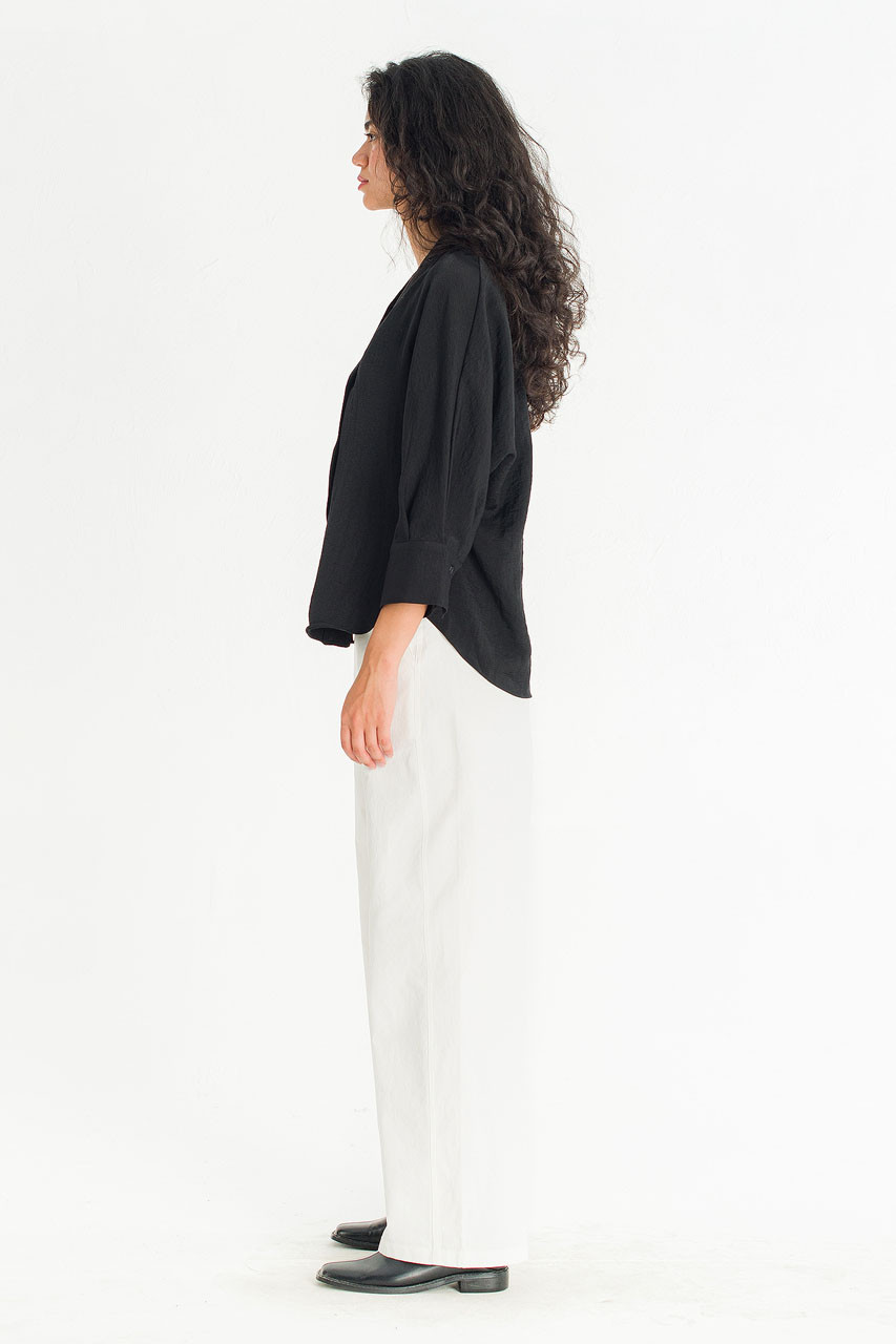 Glow Collar Blouse, Black