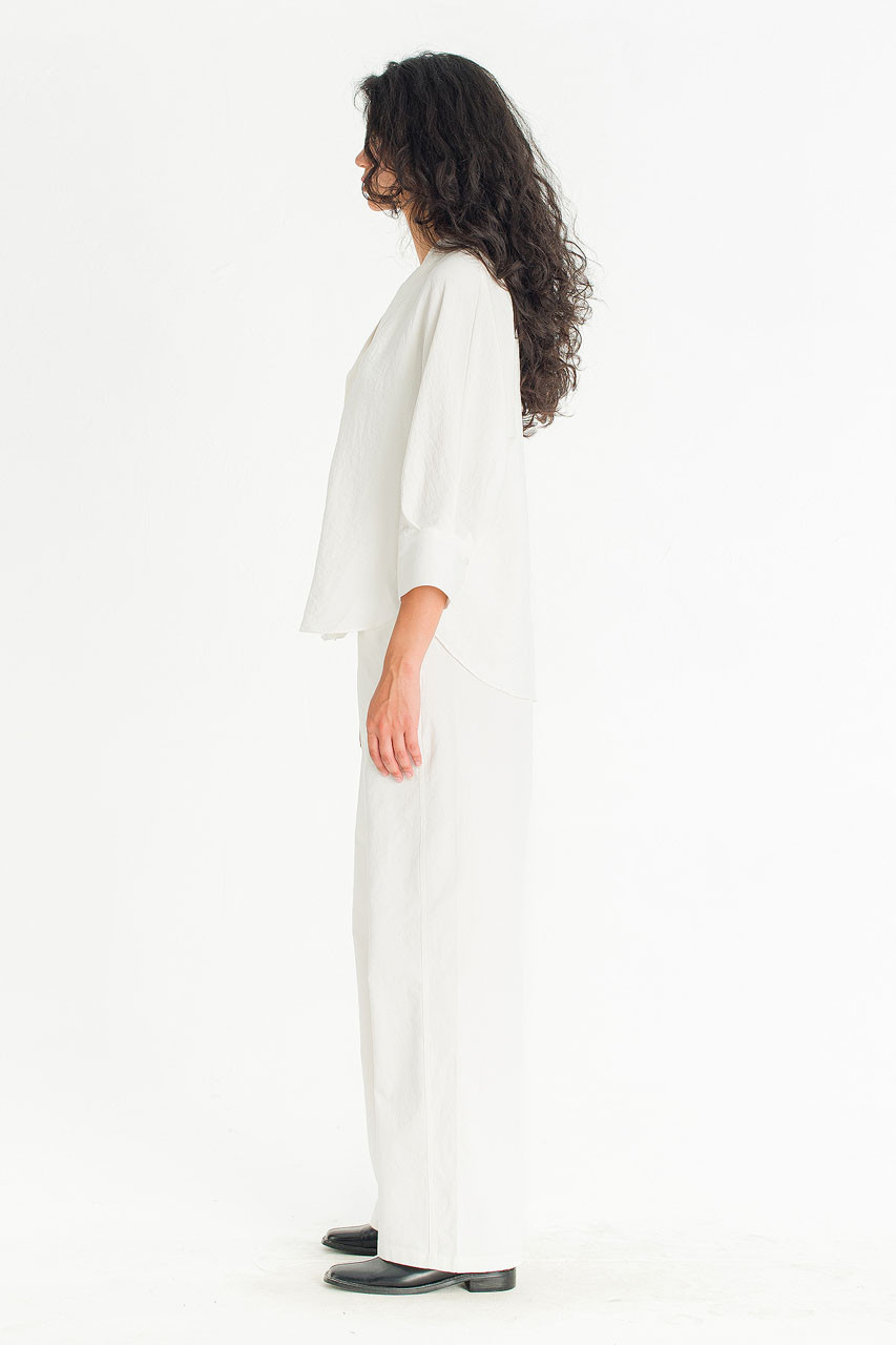 Glow Collar Blouse, Ivory