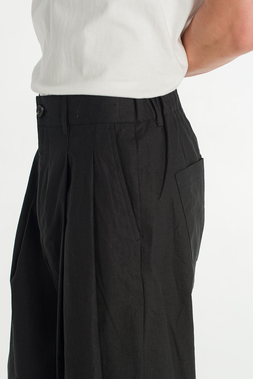 Menswear | Linen Combi Slacks, Black