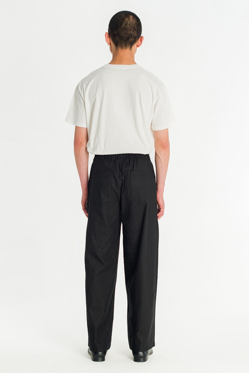 Menswear | Linen Combi Slacks, Black