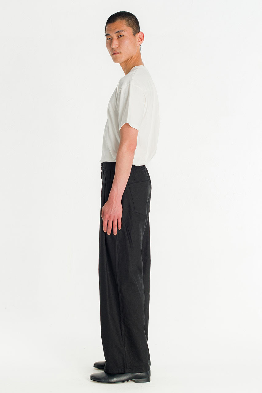 Menswear | Linen Combi Slacks, Black