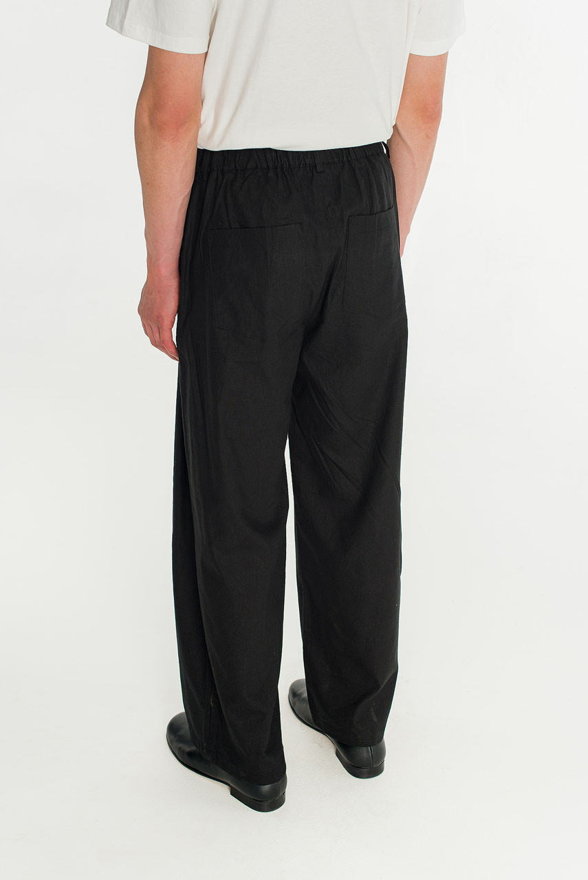 Menswear | Linen Combi Slacks, Black