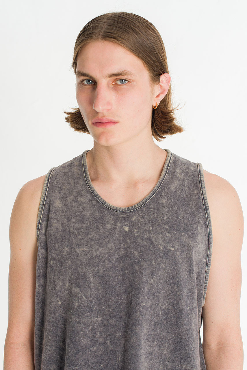 Menswear | Tie-Dye Tank Top, Charcoal