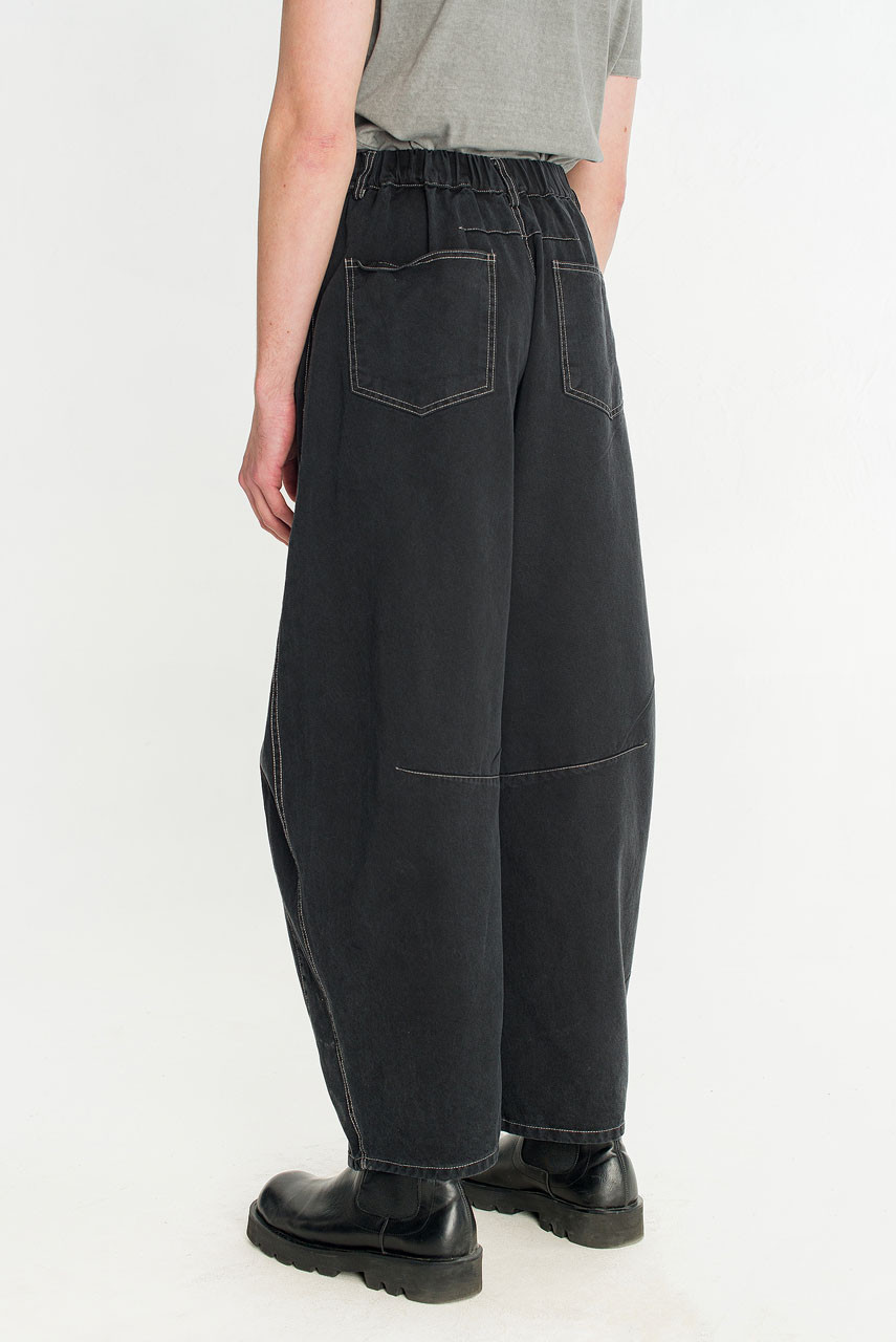 Menswear | Darted Balloon Pants, Black