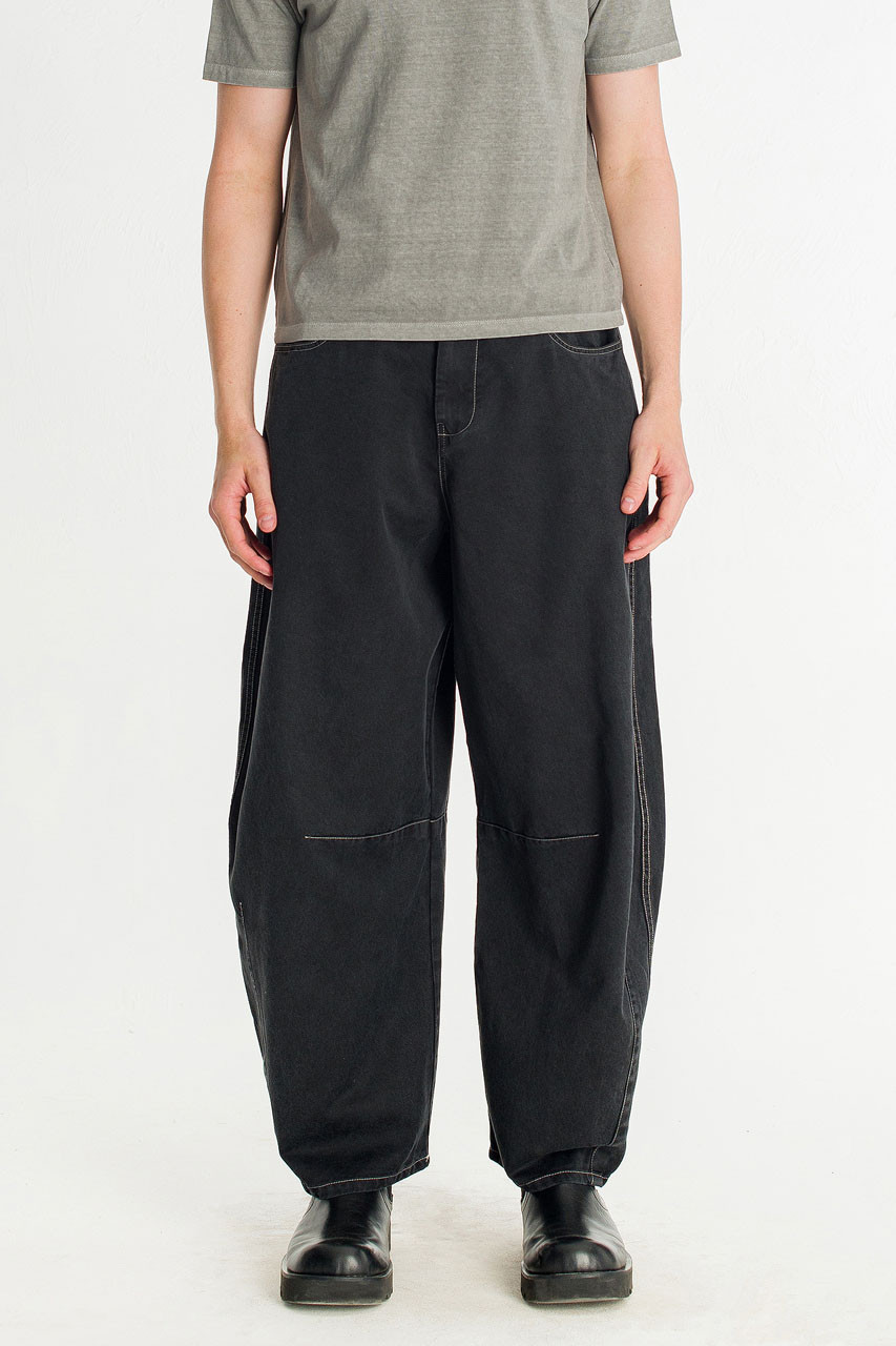Menswear | Darted Balloon Pants, Black