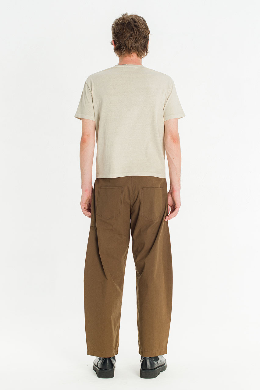 Menswear | Pigment-Dyed Crop Tee, Cream