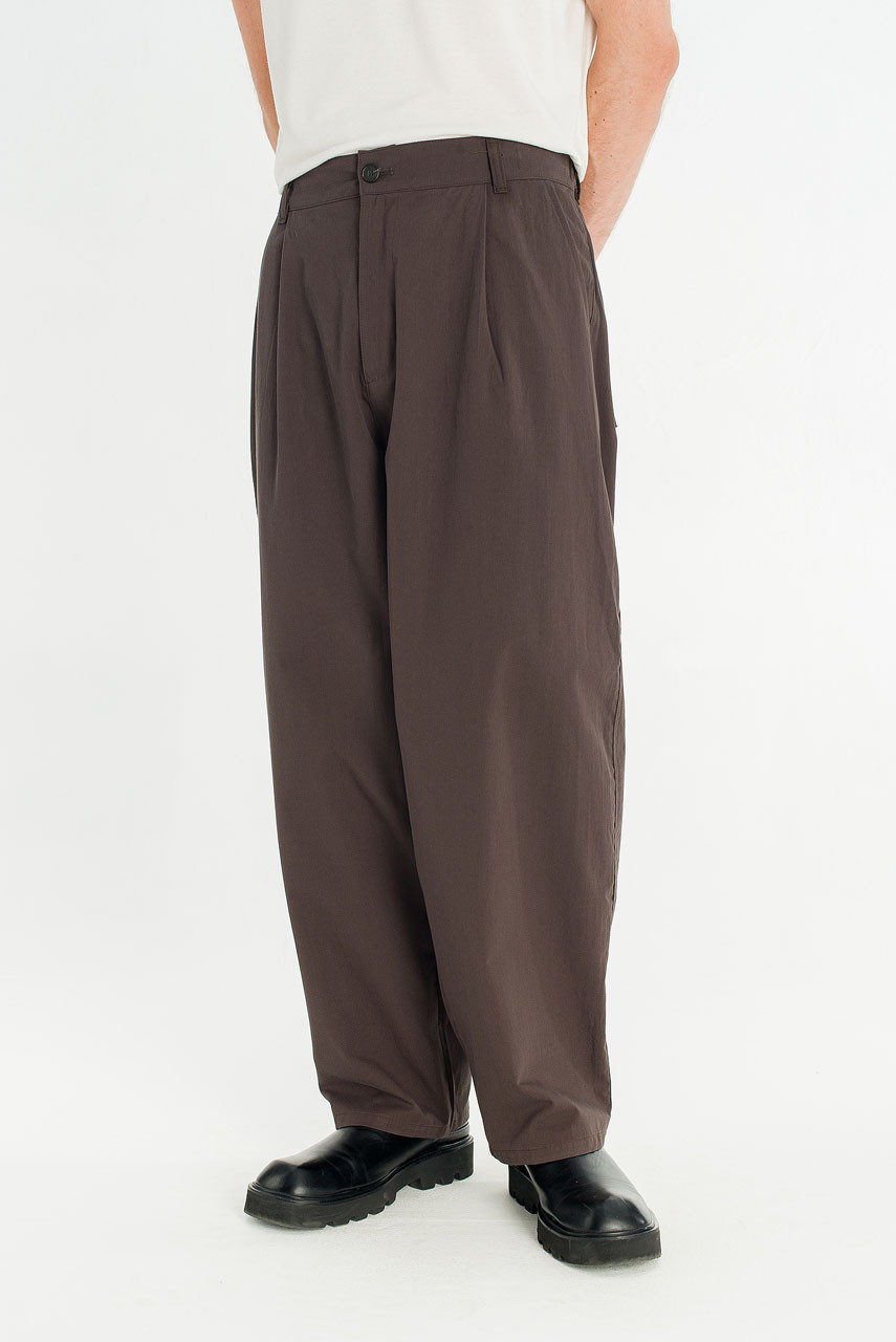 Menswear | Barrel-Leg Trousers, Mocha