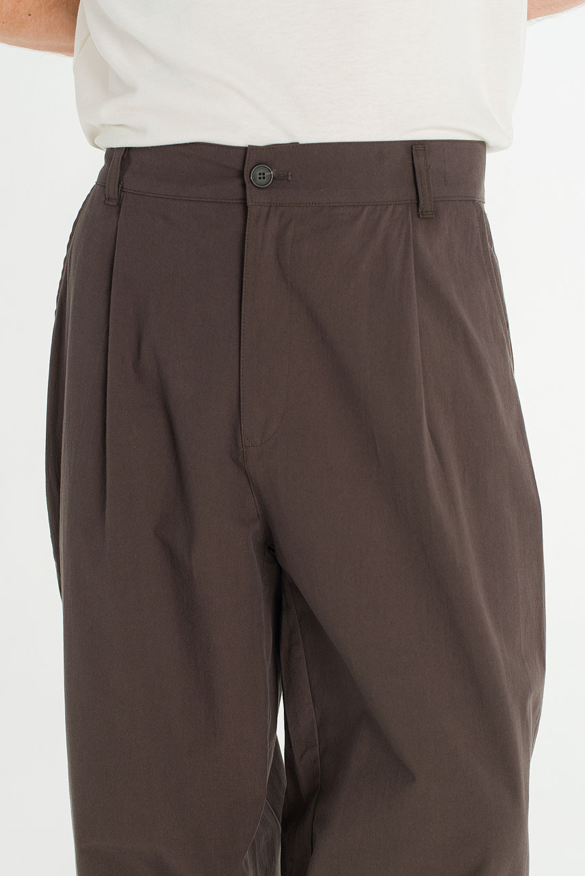 Menswear | Barrel-Leg Trousers, Mocha