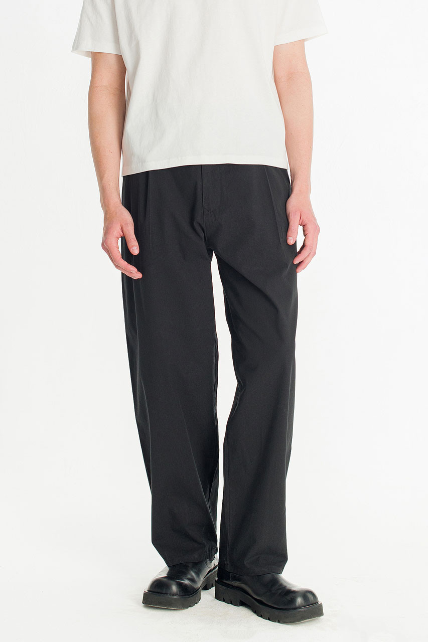Menswear | Barrel-Leg Trousers, Black