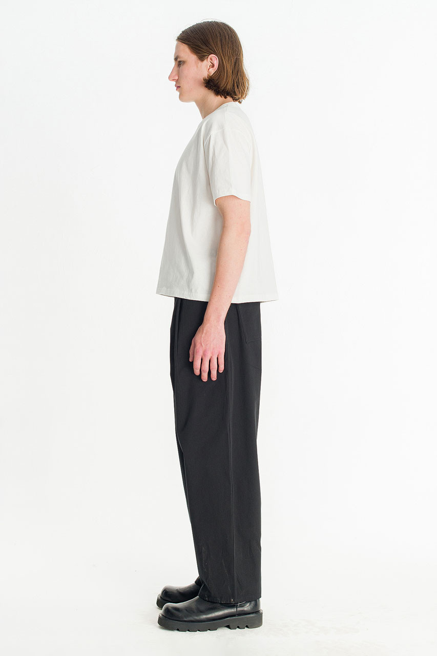Menswear | Barrel-Leg Trousers, Black