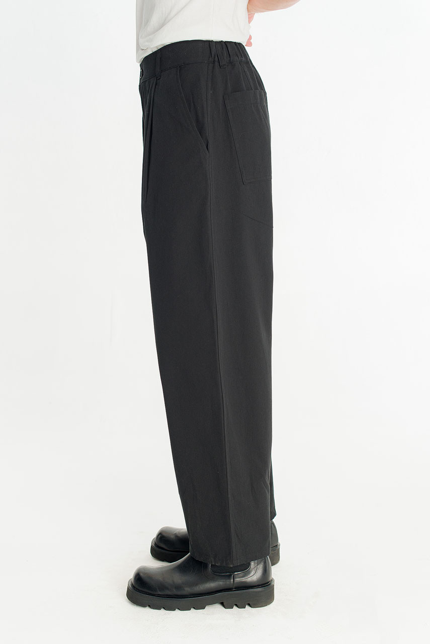 Menswear | Barrel-Leg Trousers, Black