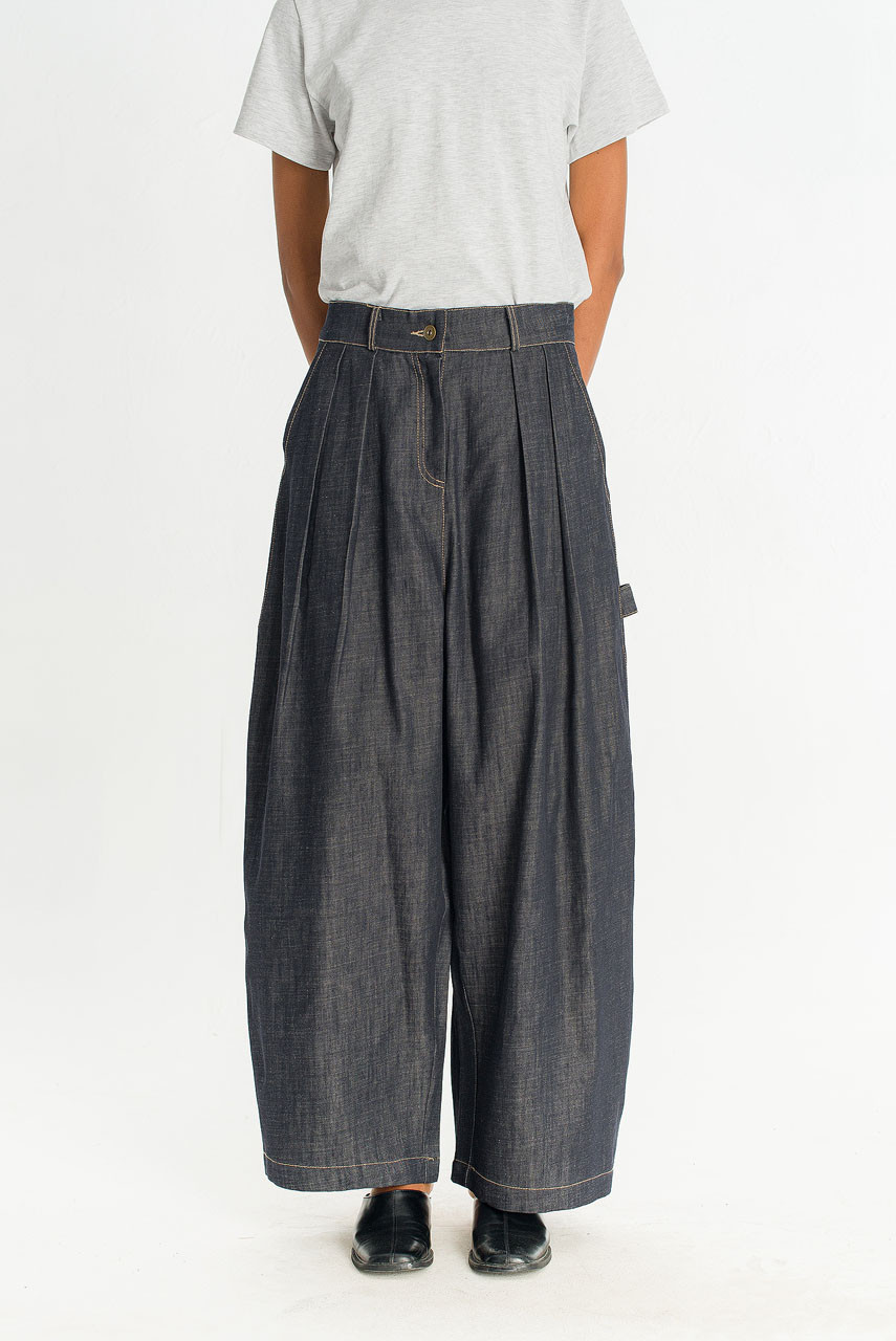 Lunel Raw Denim Utility Pants, Indigo