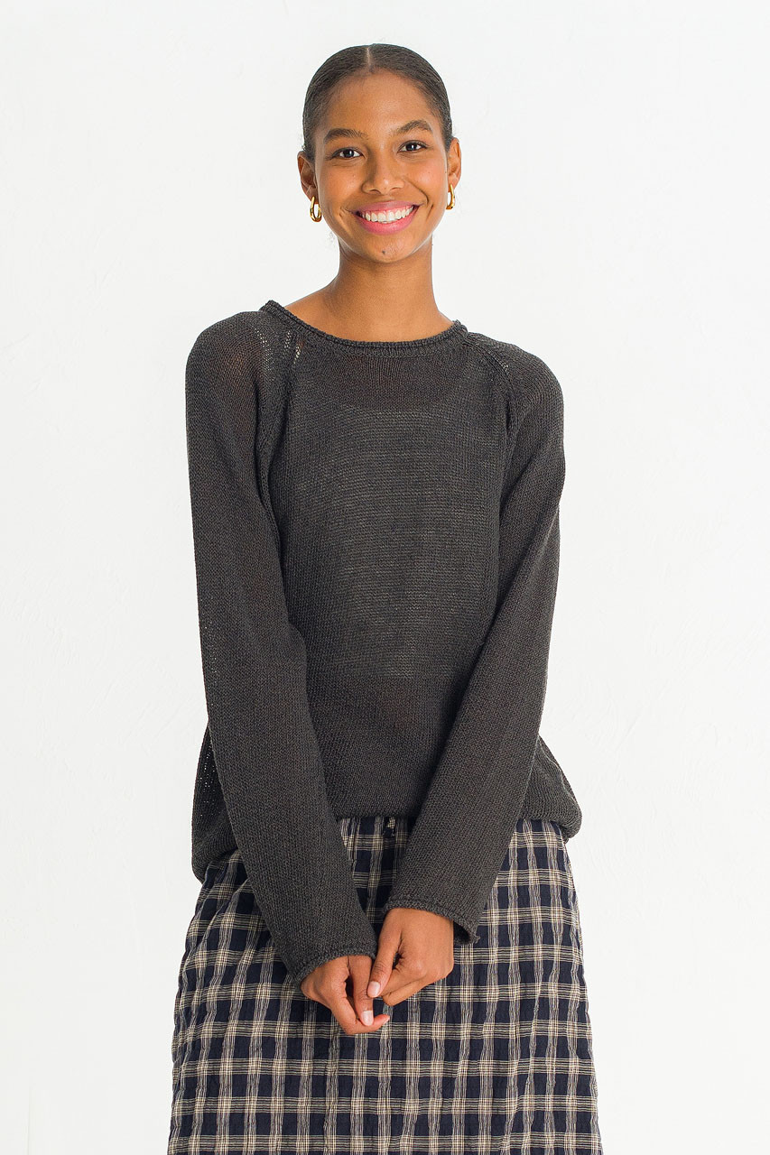 Midnight Breeze Loose Knit, Deep Grey