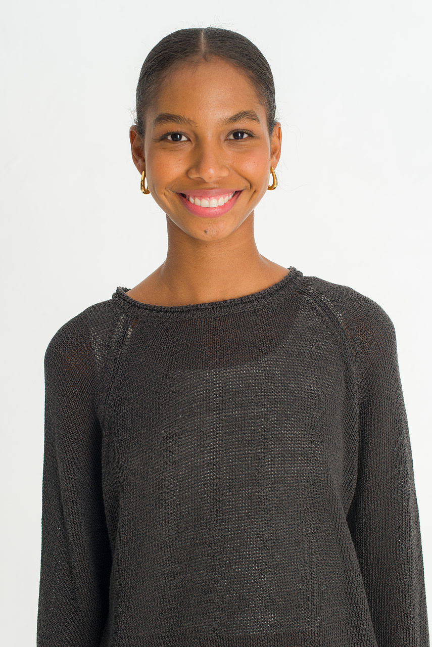 Midnight Breeze Loose Knit, Deep Grey