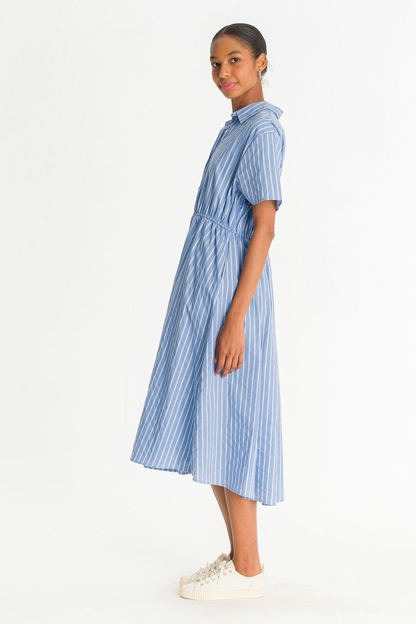 Noa Stripe Shirt Dress, Blue