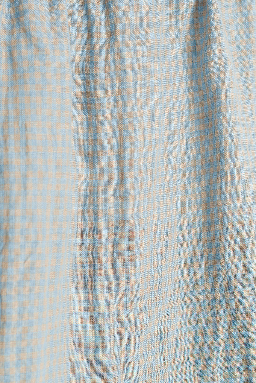 Nia Gingham Blouse, Blue