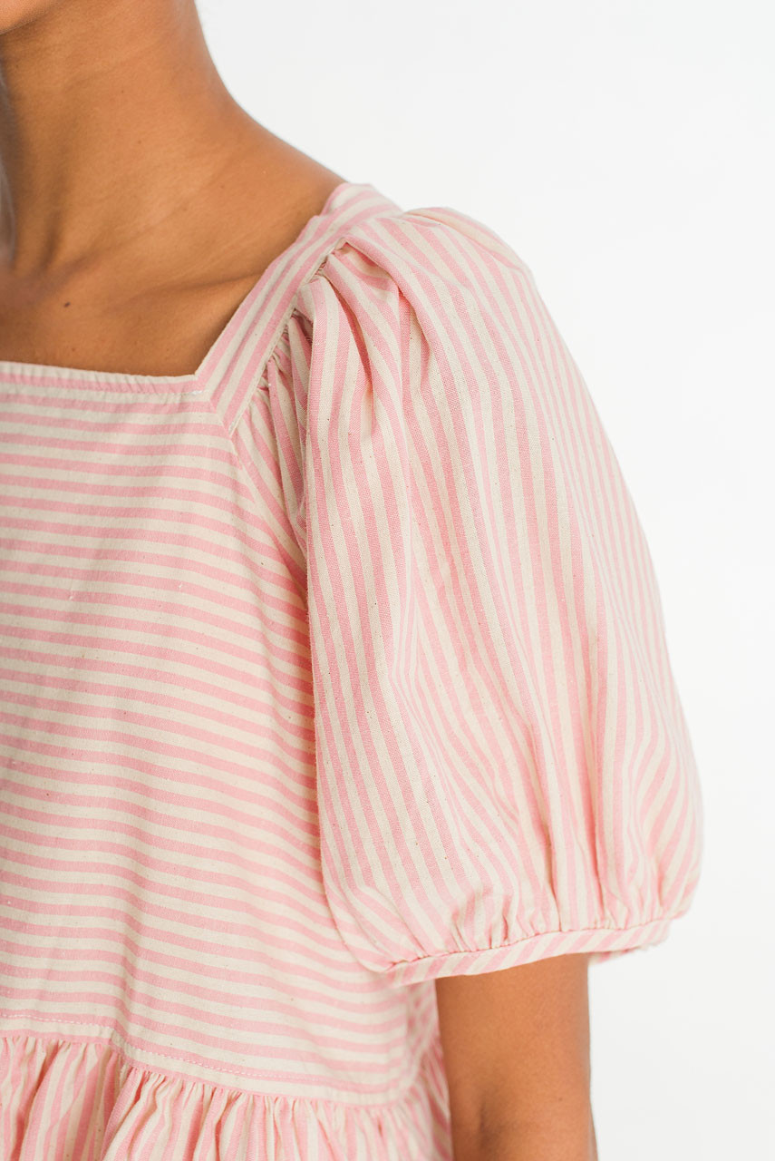 Candy Stripe Cotton Tunic, Pink