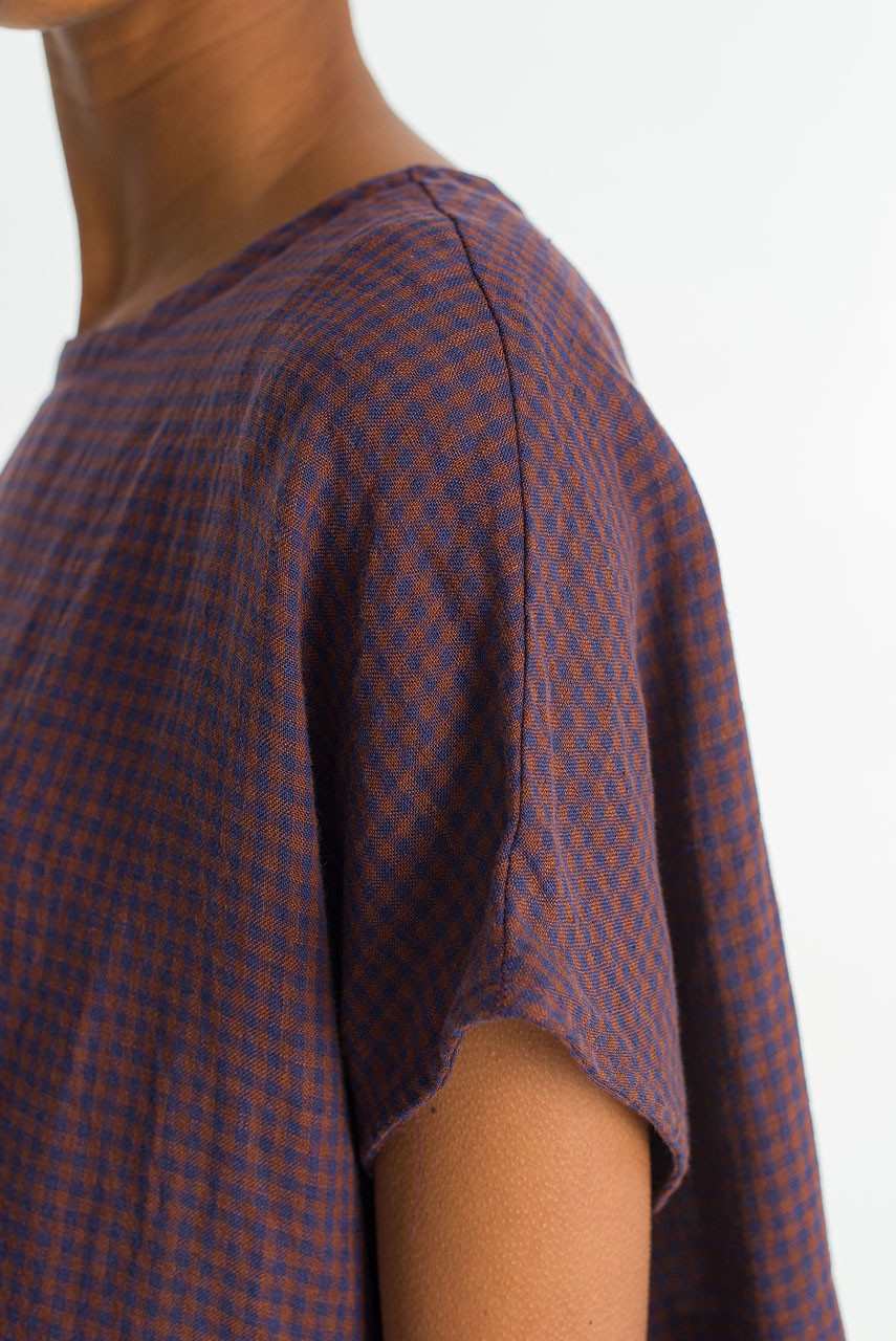 Mie Frill Blouse, Brown