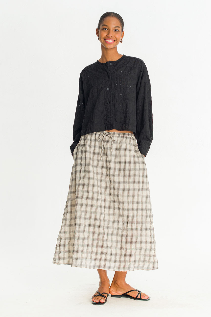 Lua Embroidery Blouse, Black