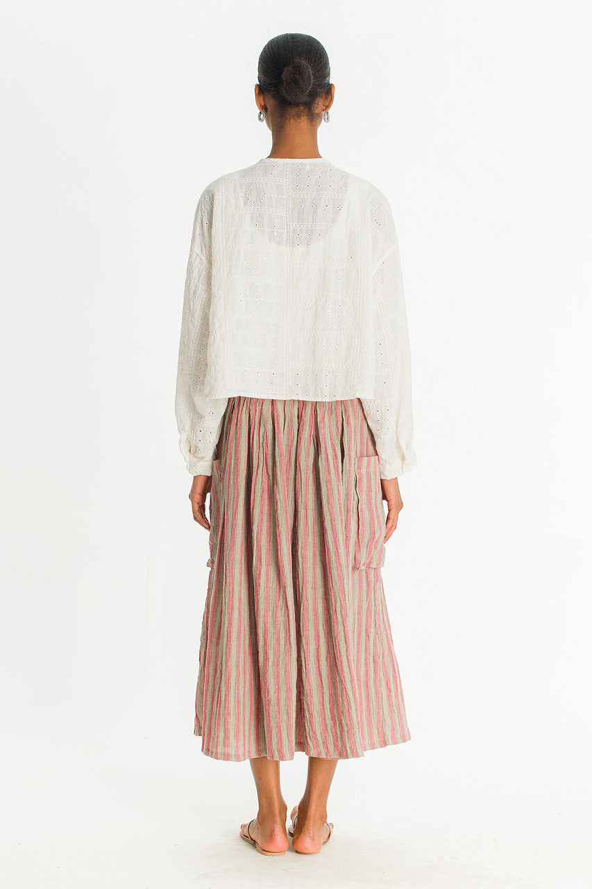 Lua Embroidery Blouse, Ivory