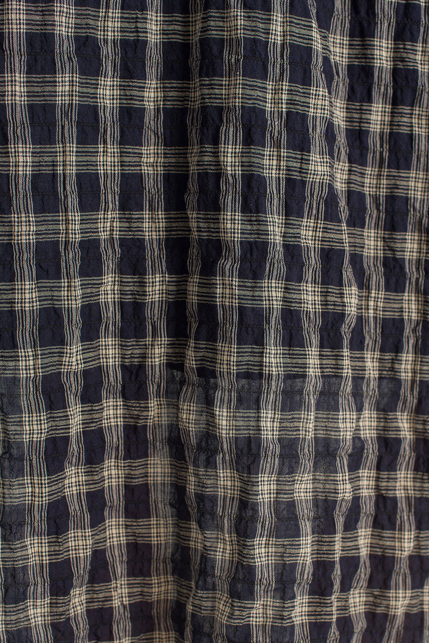 Moa Check Skirt, Navy