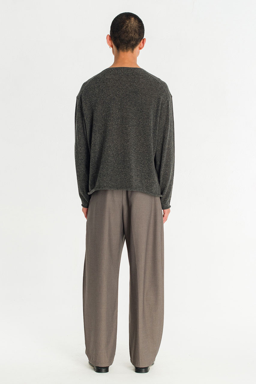 Menswear | Marl V-Neck Knit, Charcoal