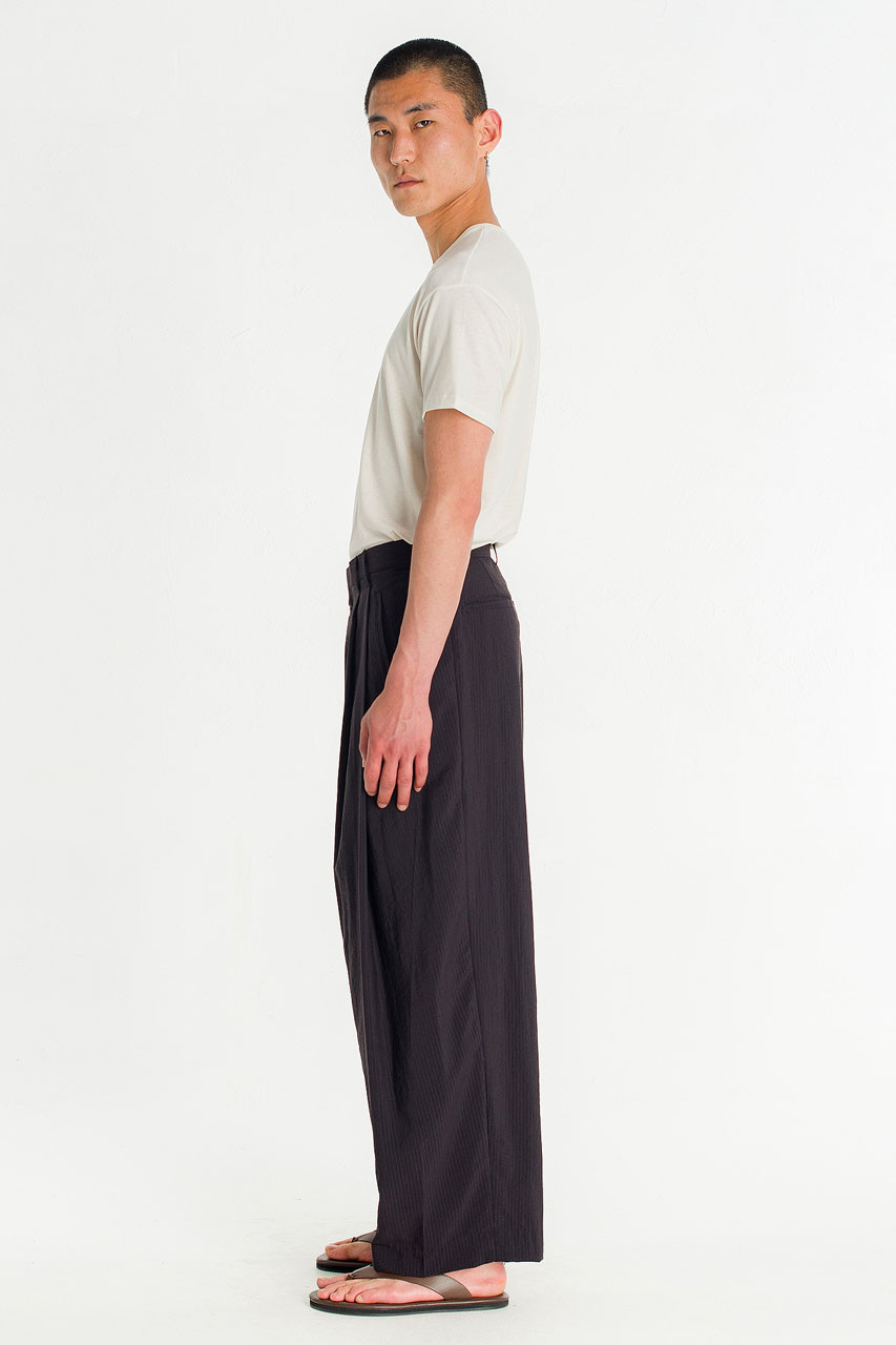 Menswear | Tonal Pinstripe Pants, Black